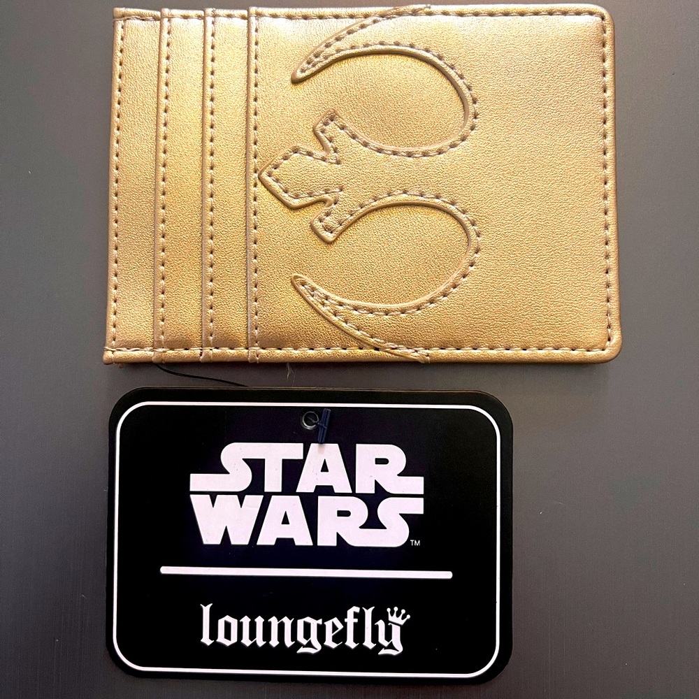 Disney Loungefly Star Wars Cardholder Gold Rebel Alliance NWT